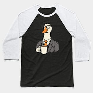 Silly goose drinking coffee Baseball T-Shirt